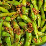 Spicy Garlic Edamame